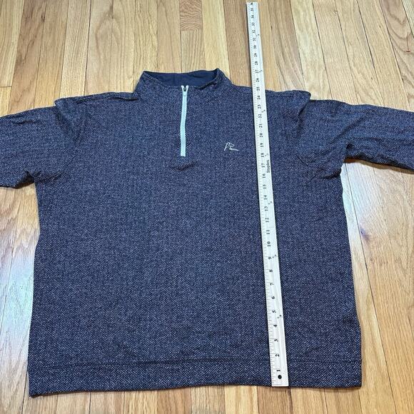 Rhoback Men’s Size XL Herringbone Jacquard Gray Performance Q-Zip Pullover - Picture 7 of 16